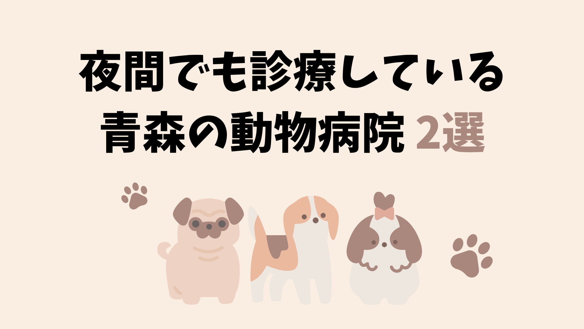 青森の夜間でも診療しているおすすめの動物病院